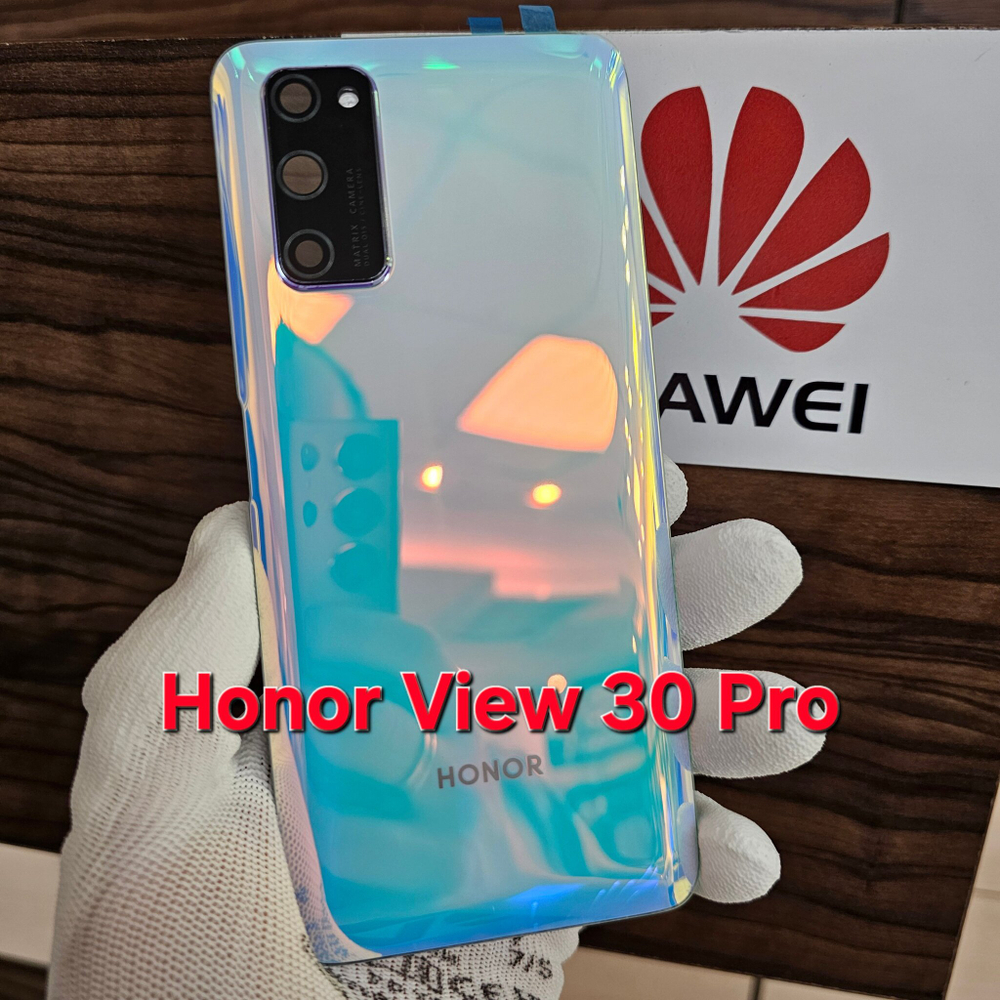 Крышка для Honor View 30 Pro (заднее стекло) "хорошее качество" цвет: серебристый