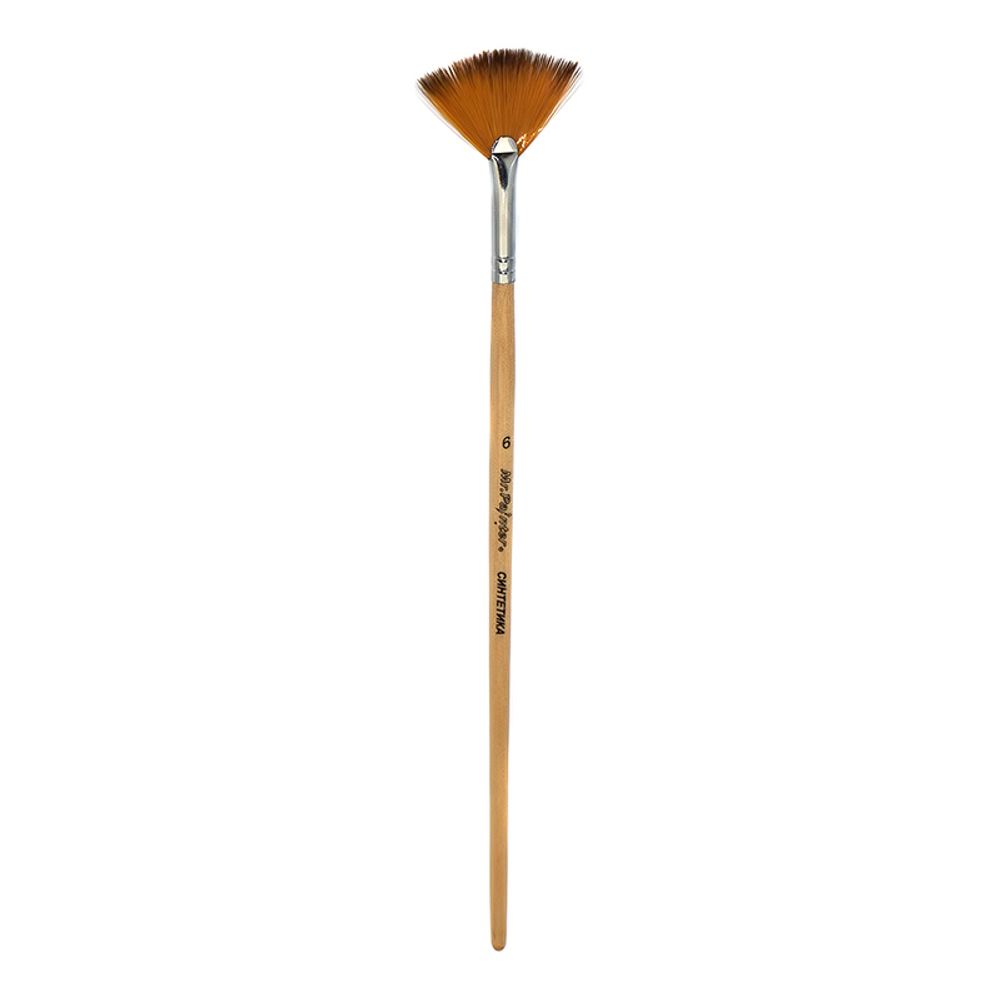 Кисть синтетика веерная №06, 5 шт, короткая ручка, Mr.Painter SBW 202-06