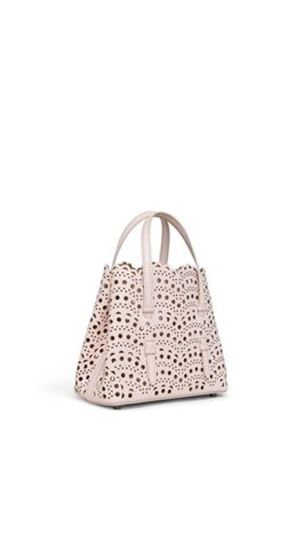 ALAÏA СУМКА MINA 20 ИЗ ТЕЛЯЧЬЕЙ КОЖИ, РОЗОВЫЙ