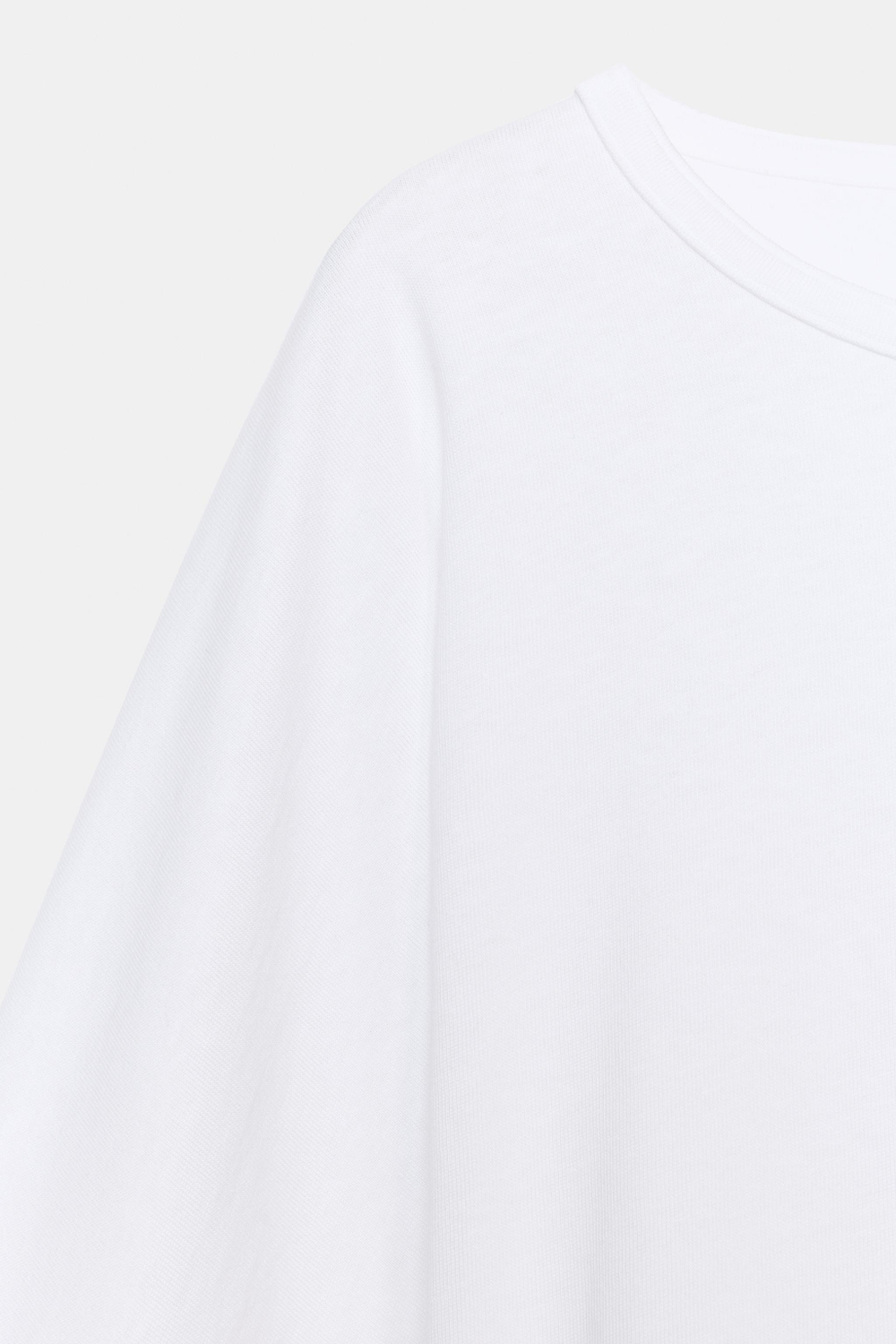 ХЛОПКОВАЯ ФУТБОЛКА С ШИРОКИМИ РУКАВАМИ — ZARA