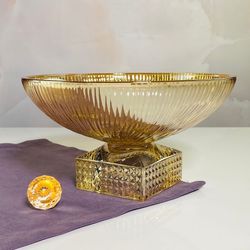 Lenardi 200-126 Фруктовница 21,5см на ножке в под.уп.(х12)Стекло