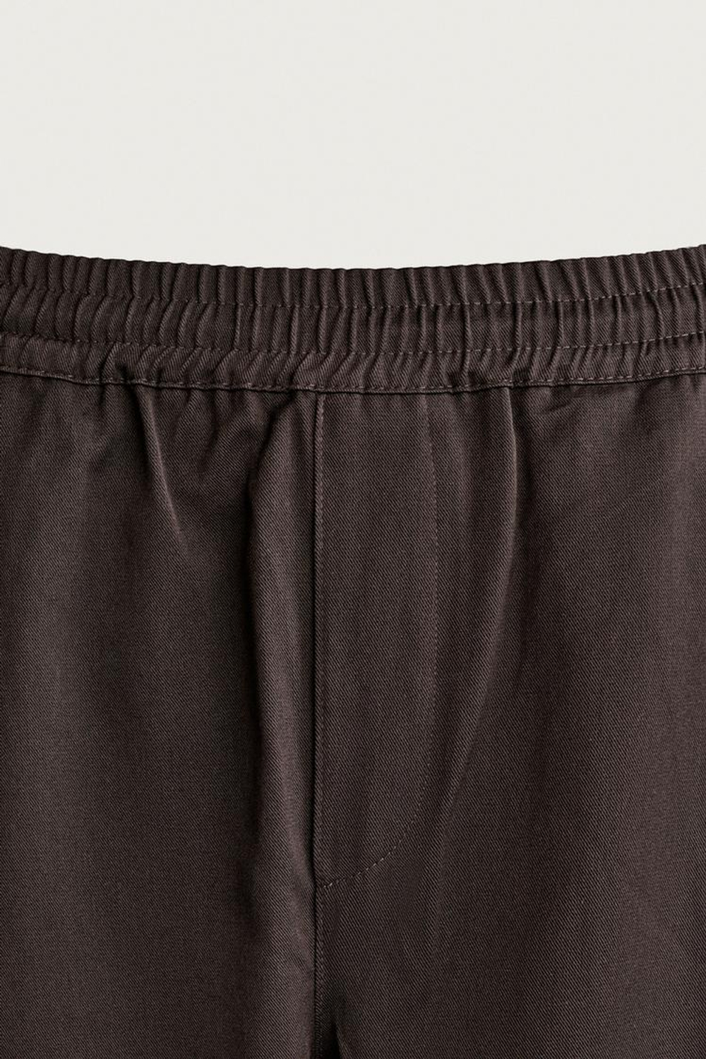 ZARA БРЮКИ BALLOON FIT С БОКОВЫМИ ЗАЩИПАМИ, КОРИЧНЕВЫЙ