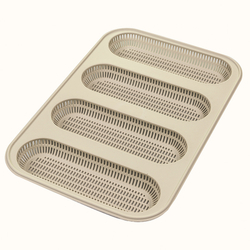 Форма силиконовая для приготовления мини-багетов mini baguette bread, 20х30 см
