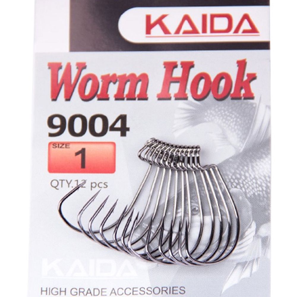 Крючок офсетный Kaida Worm Hook BS9004