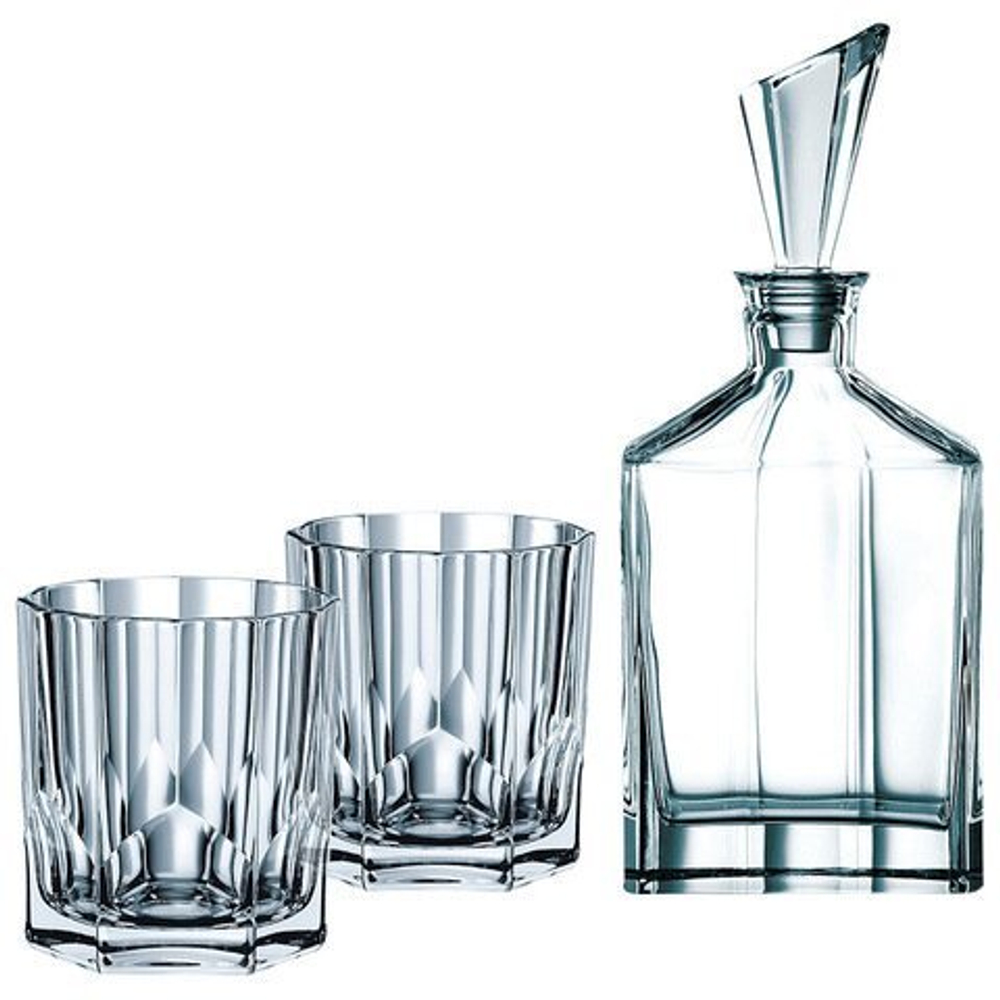 ASPEN - Набор 3 предмета (декантер + 2 стакана ) (set 3 pcs)