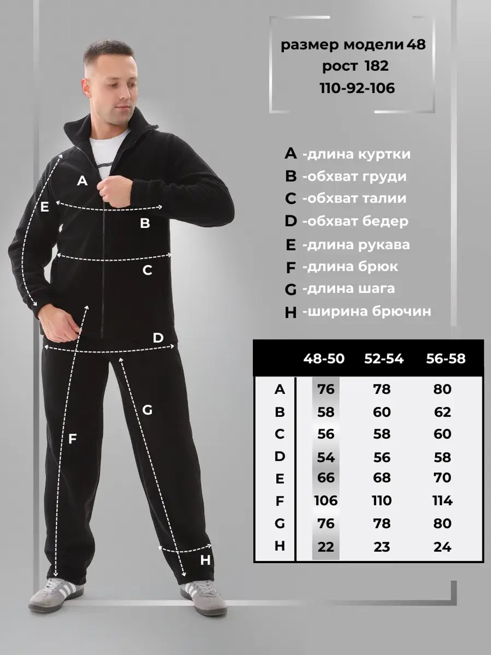 Спортивный костюм мужской с начесом флис