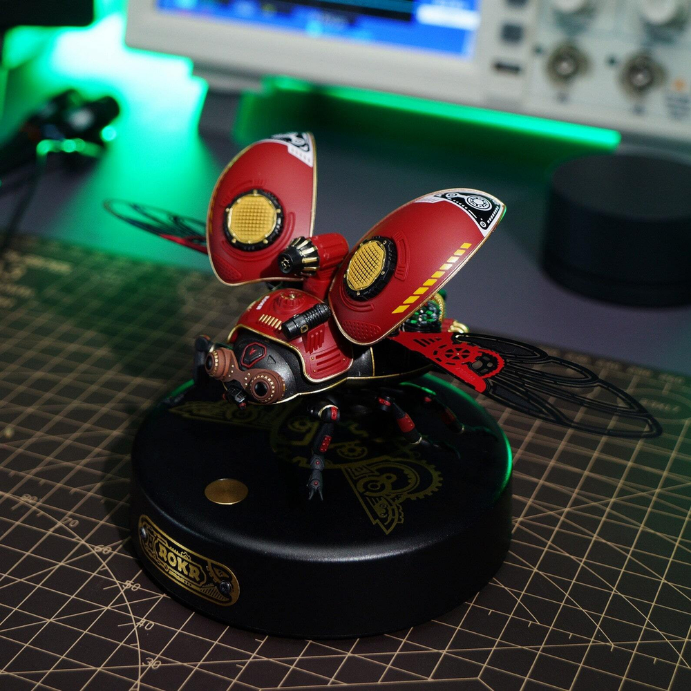 Жук-разведчик (Scout Beetle)  от ROKR - Конструктор, 3D пазл, 3D puzzle, сборная механическая модель, DIY Model, сборка своими руками