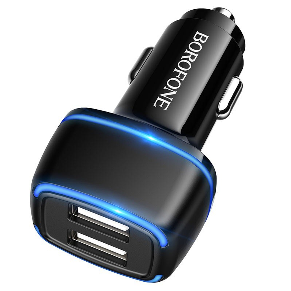 Автомобильное заряд. устр. Borofone BZ14 2USB 2.4A черное