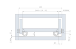 Направляющая скрытого монтажа Стелс/Stealth полн. выдв. с довод. (ДСП до 16мм), 550, Айкью/AQ