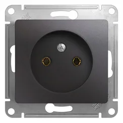 Розетка без заземления без шторок Systeme Electric Glossa Графит GSL001341