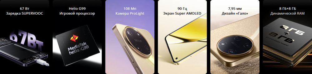 Смартфон realme 11 4G 8/128 ГБ RU, 2 nano SIM, черный