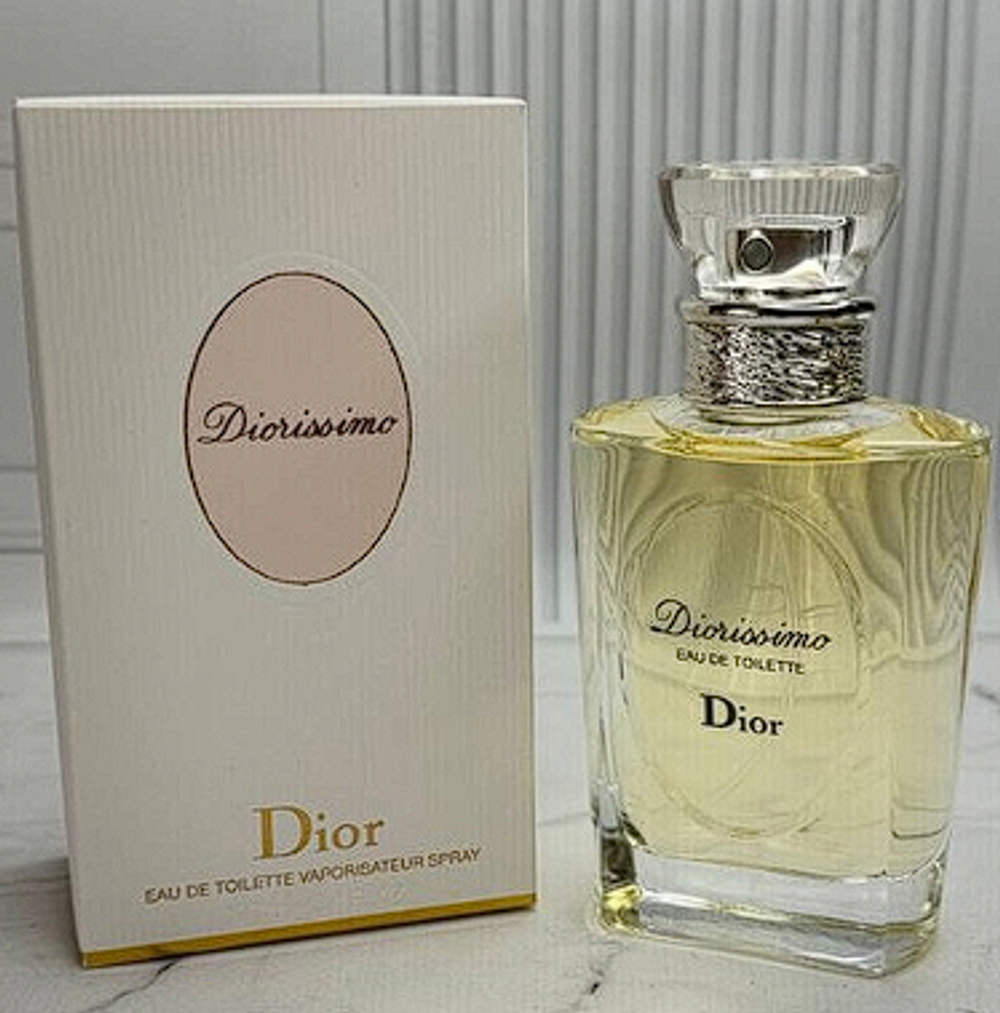 Christian Dior Diorissimo 100 ml (Коробка парфюма без слюды, парфюм новый, распаковка для фото)
