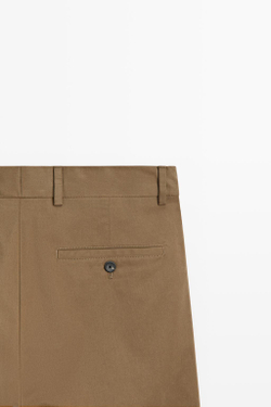 Massimo Dutti Брюки свободного кроя из смесового хлопка, карамельный