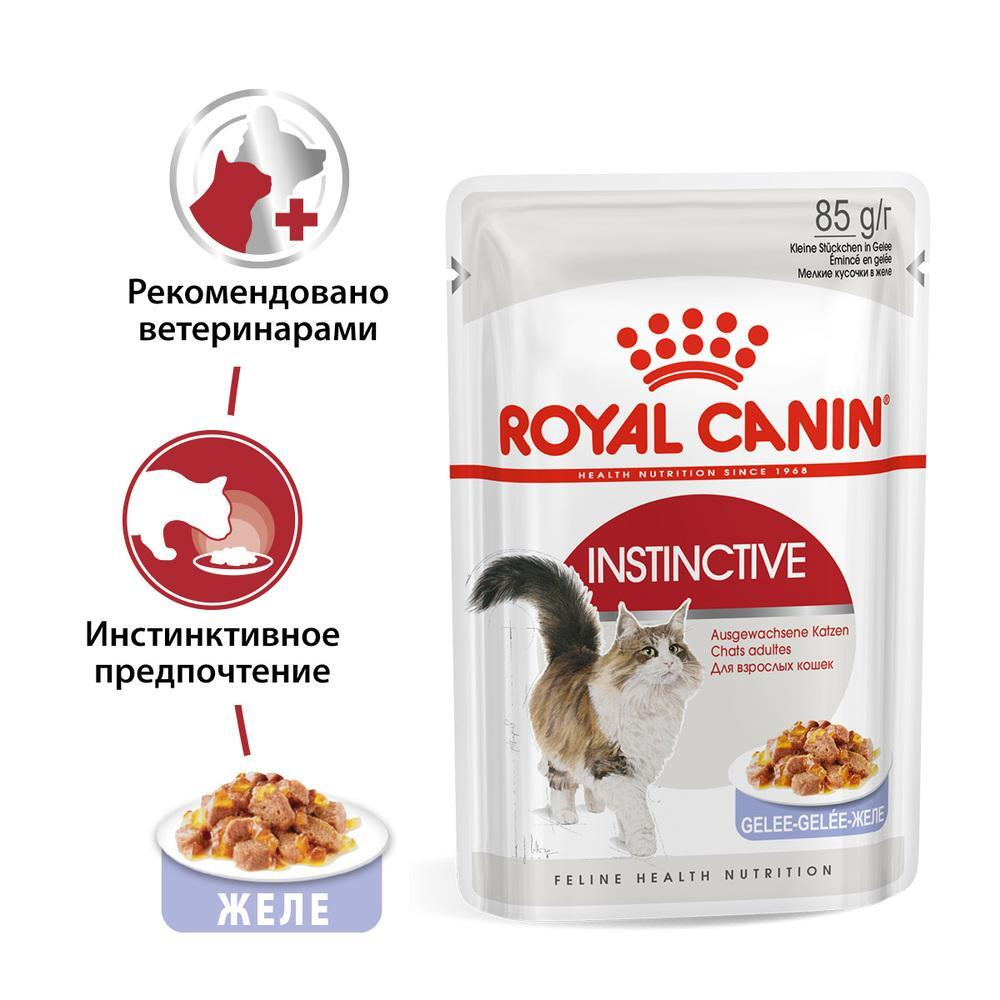 Мелкие кусочки в желе, 85г Instinctive для кошек от 1 до 7 лет Royal Canin