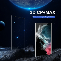 Защитное стекло с закругленными краями от Nillkin для Samsung Galaxy S23 Ultra, серия 3D CP+MAX Anti-Explosion Glass Screen Protector