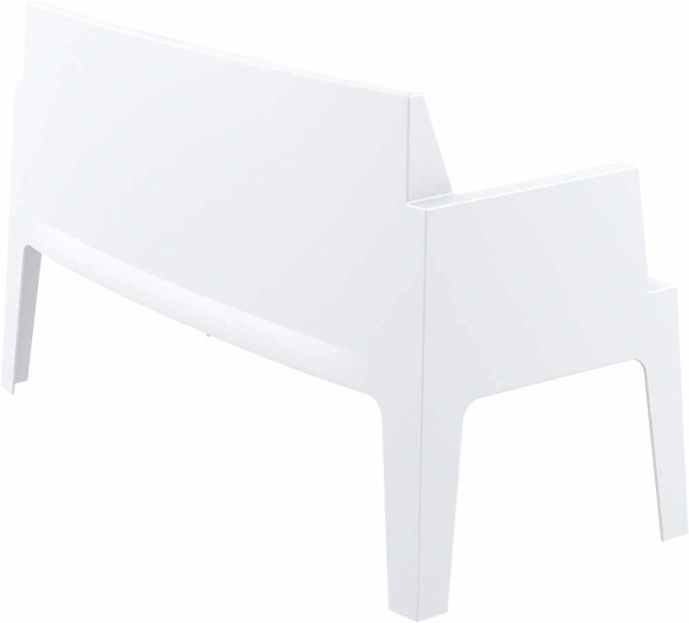 Диван пластиковый двухместный Siesta Contract Box Sofa, белый