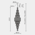 Подвесная люстра MODELUX ML.900.35 CR