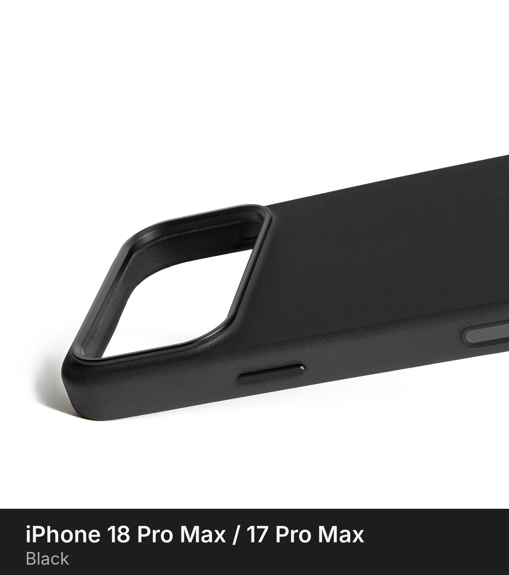 Чехол Mujjo Leather Case для iPhone 18 Pro Max / 17 Pro Max Black