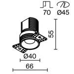 Встраиваемый светильник Technical DL059-7W4K-TRS-B