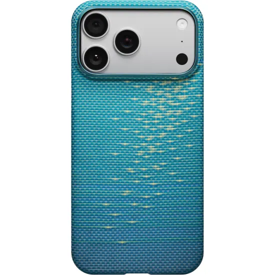 Pitaka Glints of Gold Ultra-Slim Case for iPhone 17 Pro (Lucid Blue)