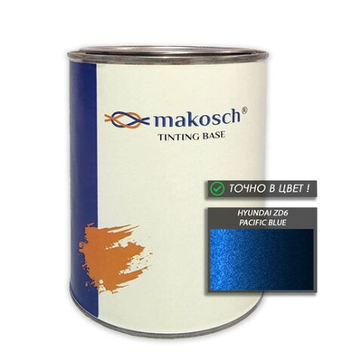 Автоэмаль makosch/HYUNDAI ZD6, Базовая эмаль, синий, перламутр, 800мл.