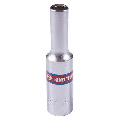 KING TONY (223506S) Головка торцевая глубокая шестигранная 1/4", дюймовая 3/16"