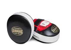 Лапы тренерские LEADERS MID-AIR HYPER BK/RD/WH (ONE, кожа, черный/красный/белый)