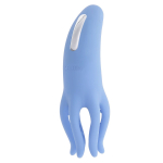 Голубой вибромассажёр Tentacle Tickler (Цвет: голубой)