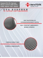 EVA коврики с бортами в салон автомобиля. Nissan x-trail t31