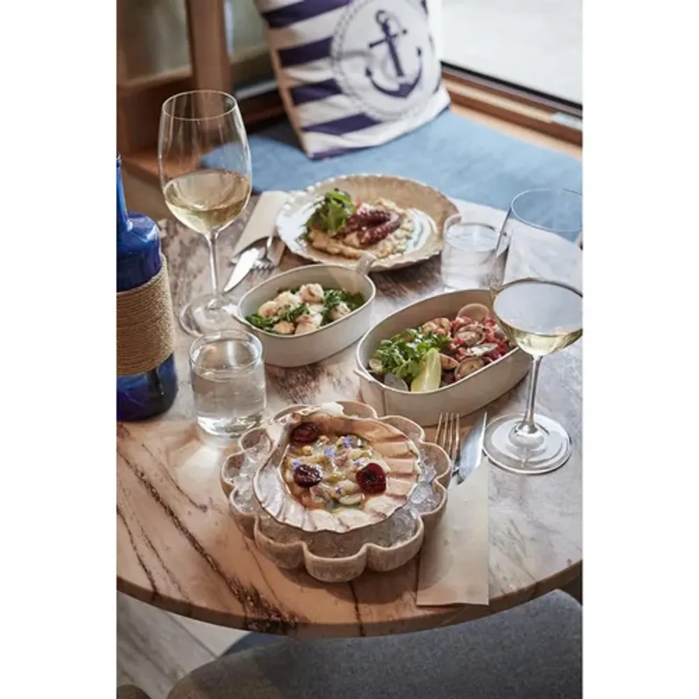 Блюдо для подачи 15*15 см h5,5 см 125 мл емкость для закусок Pearl Shell Frutti di Mare P.L. [1]