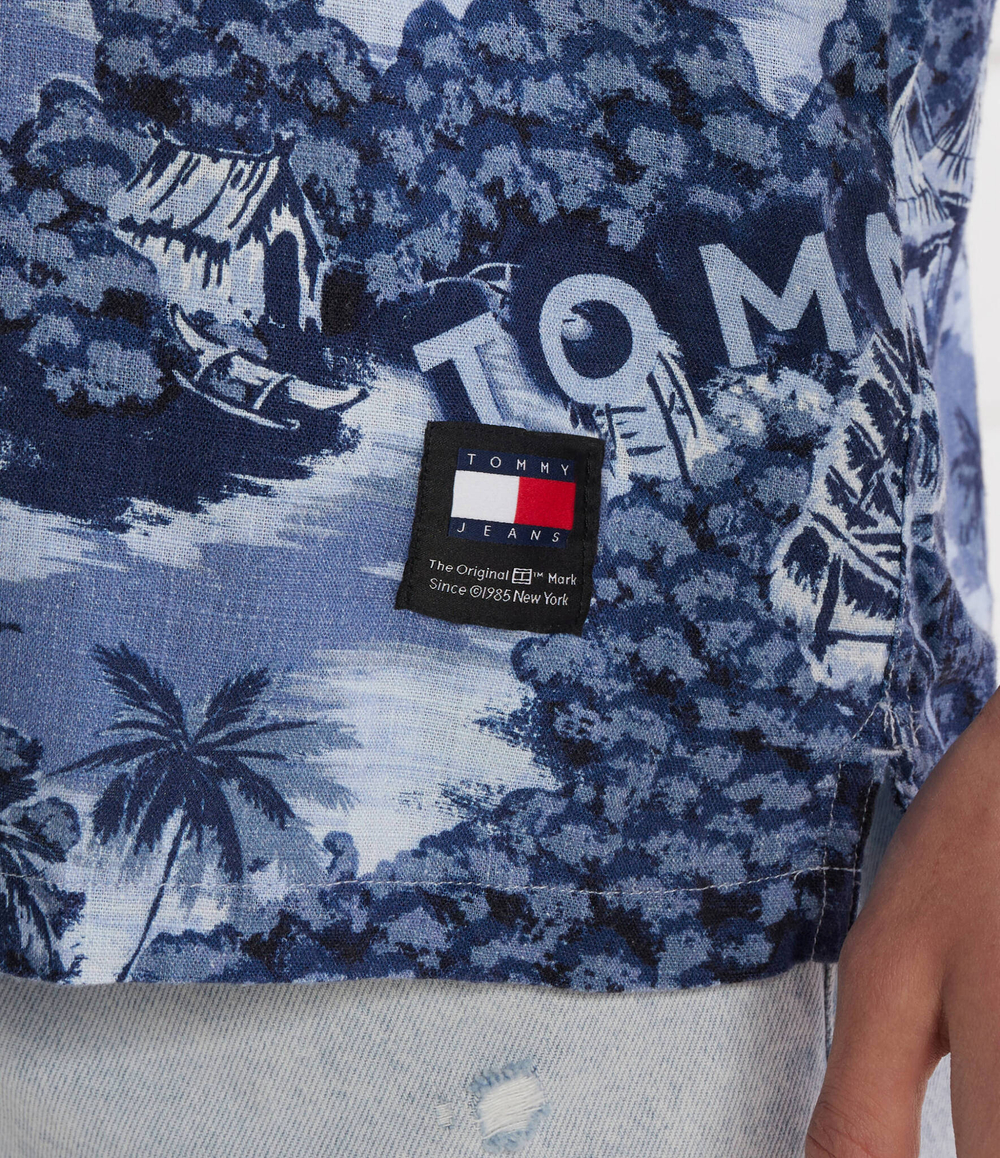 Рубашка HAWAIIAN CAMP Tommy Jeans - темно-синий(DM0DM18950)
