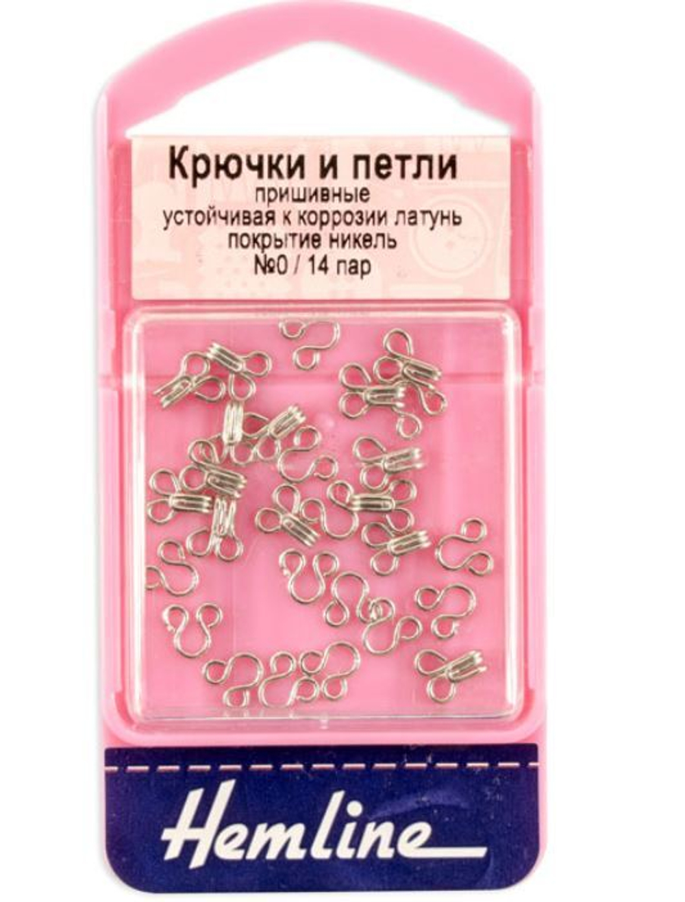 Крючки и петли пришивные, 14 пар, №0 (10702070/270423/3170633/1_Китай)