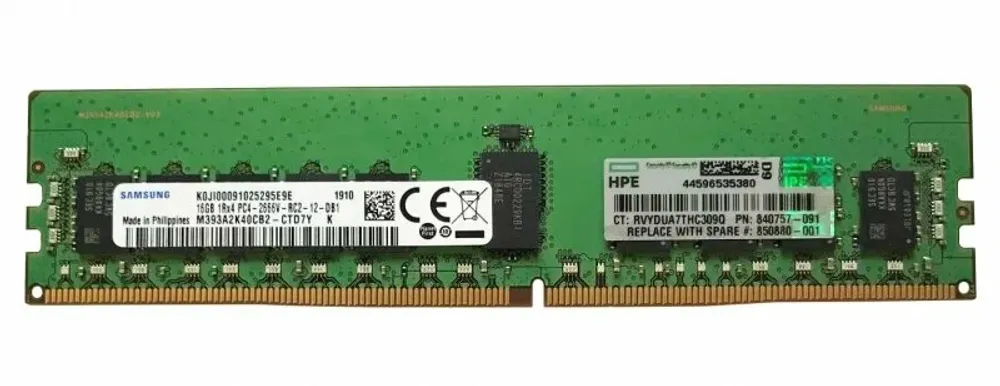Оперативная память HP 16GB 2R DDR4-2666 CAS-19-19-19 Registered Smart Memory Kit 840757-091