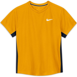 Футболка для мальчика теннисная Nike Court Dri-Fit Victory SS Top B - university gold/obsidian/white