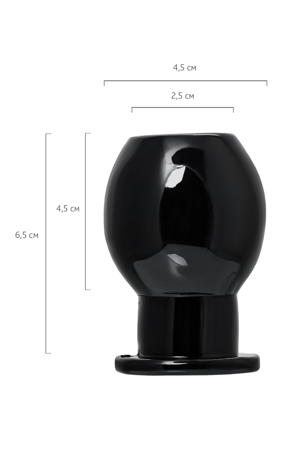 Анальная втулка TOYFA Basic M, TPE, чёрная, 6,5 см