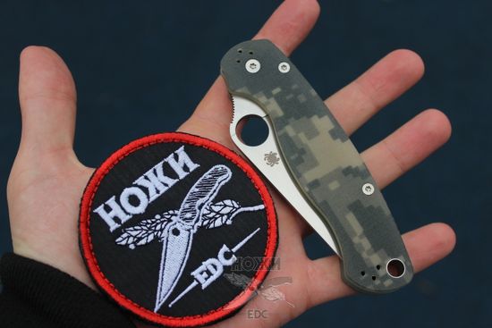 Складной нож Spyderco ParaMilitary 2 C81GPCMO2 c клинком из стали CPM-S45VN, рукоять G10