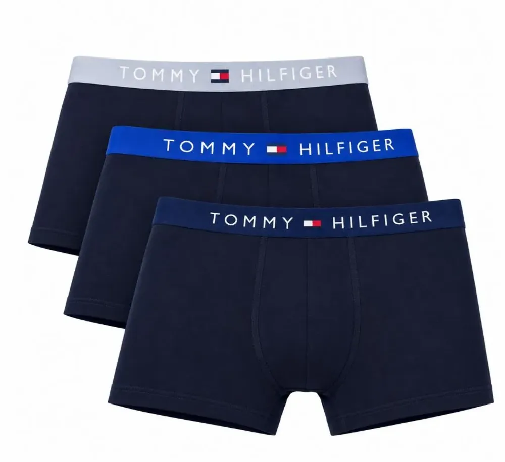 Мужские спортивные боксеры Tommy Hilfiger Boxer Brief 3P - wedge blue/rich navy/sky blue