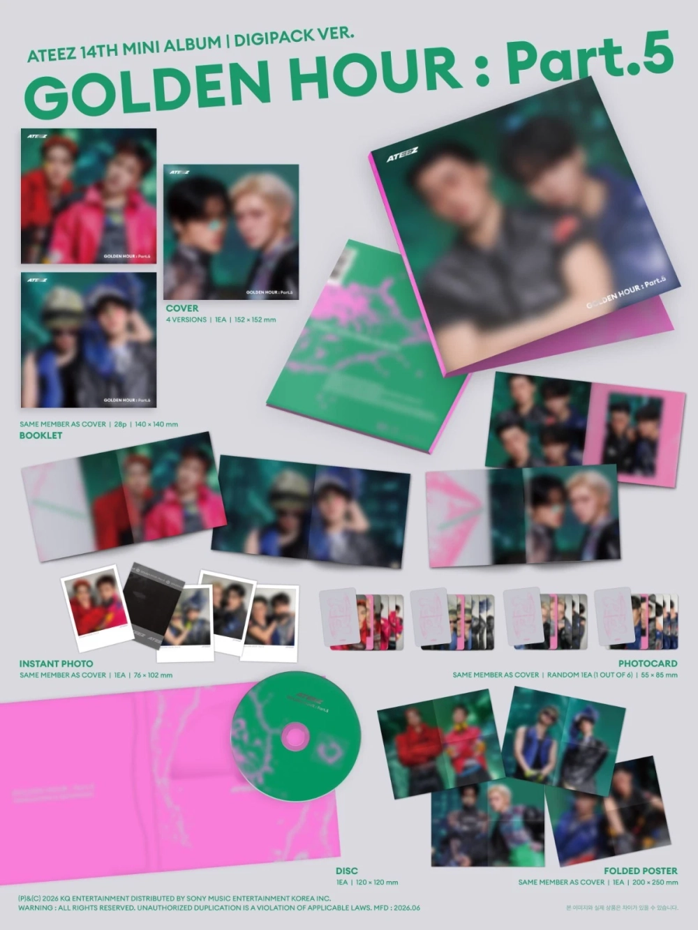 Альбом ATEEZ - Golden Hour : Part.5 [Digipack Unit ver.]