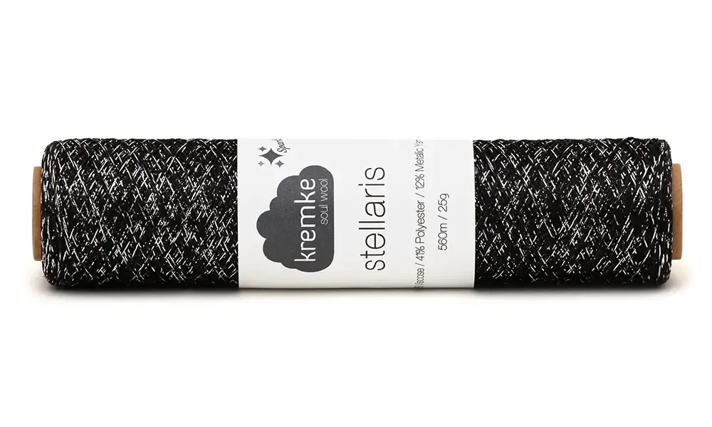 Люрекс KREMKE STELLARIS (197/Черный с серебром)