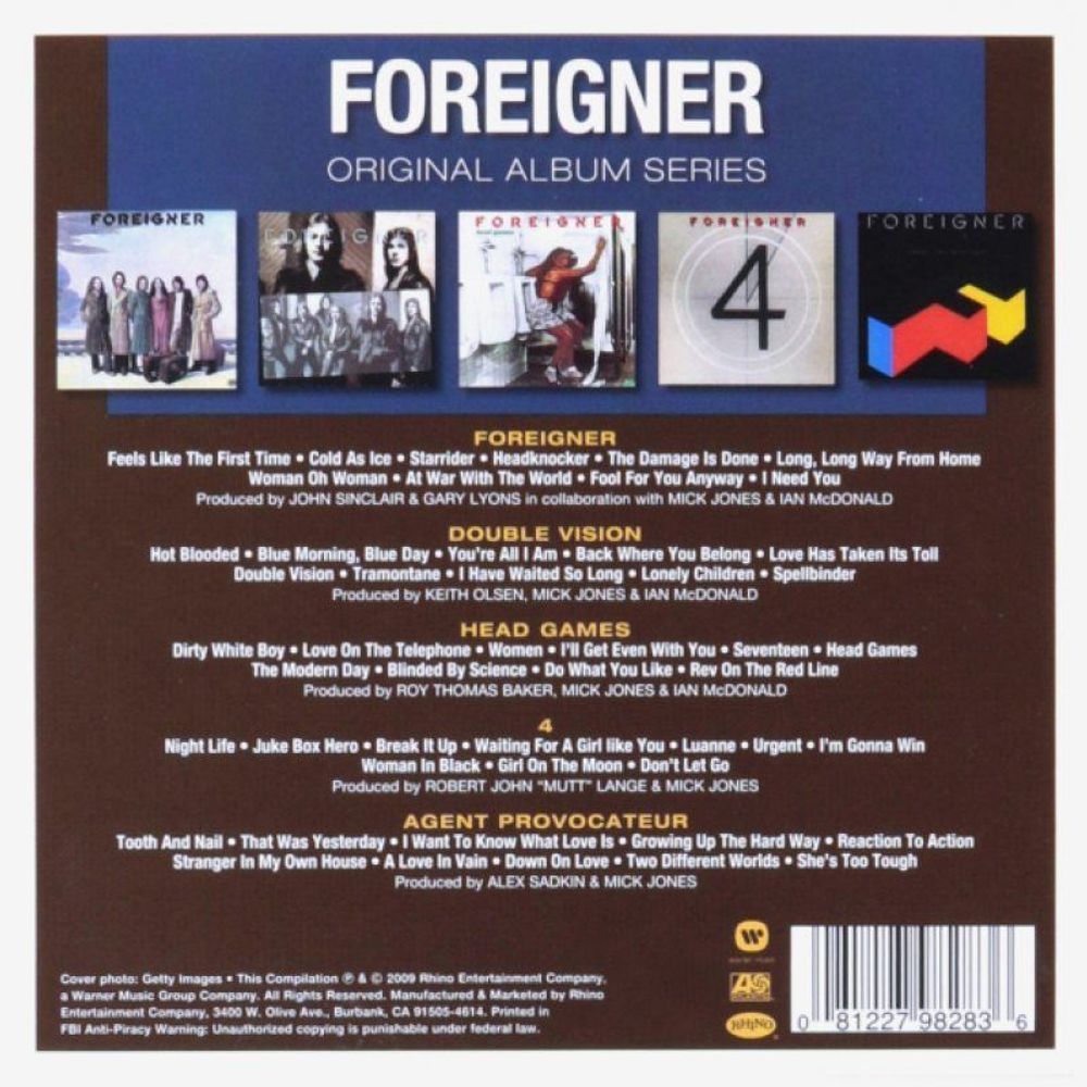 FOREIGNER - Original Album Series (5CD, Box Set) Новые запечатанные музыкальные диски