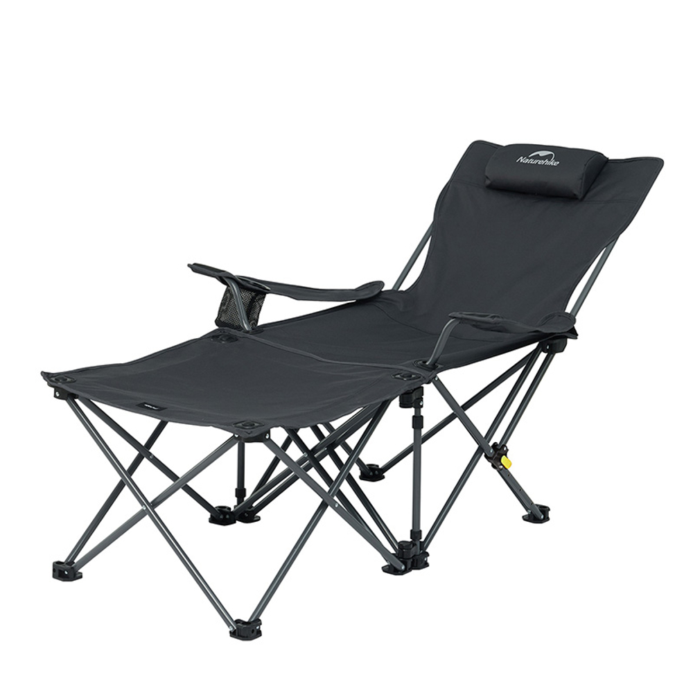 Кресло туристическое Naturehike Nightfall T05J с секцией, 149х52х79 см, до 120 кг, черное, артикул CNK2350JJ011-B, цвет Черный. Под заказ.