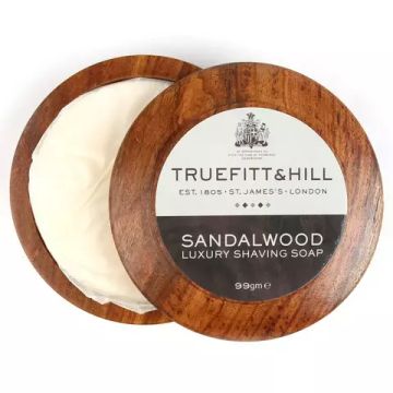 Люкс-мыло для бритья Truefitt&Hill Sandalwood в деревянной чаше 100гр 00554