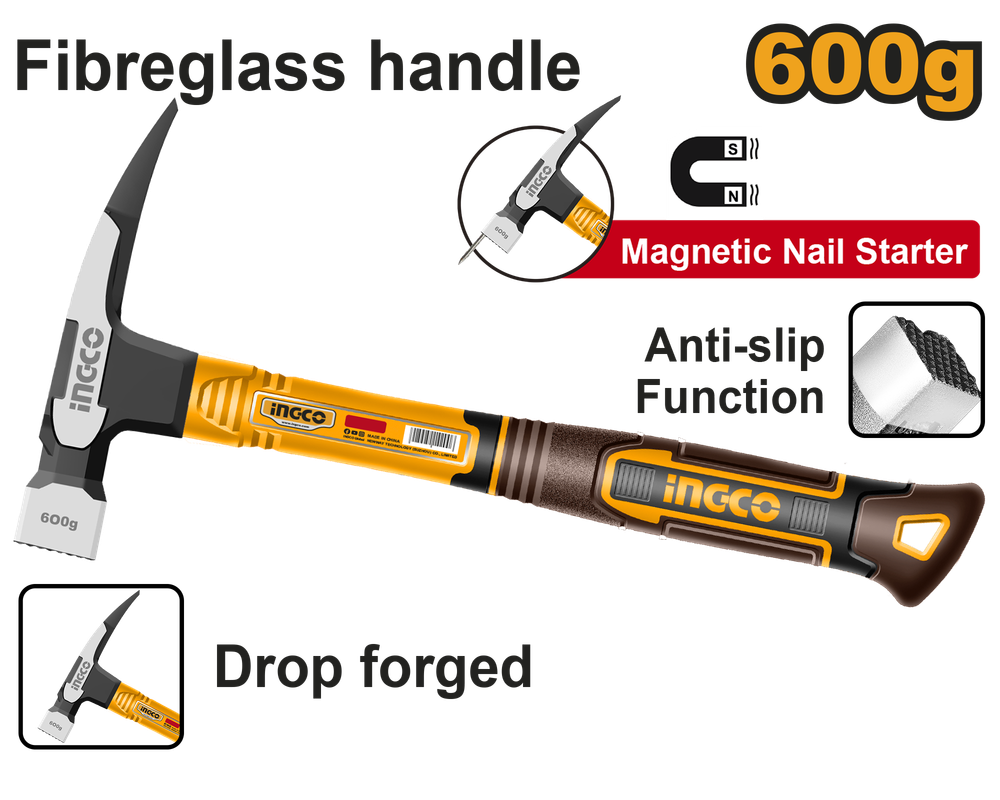 Молоток кровельщика INGCO HCH81060 600 г Молоток кровельщика INGCO HCH81060 600 г
