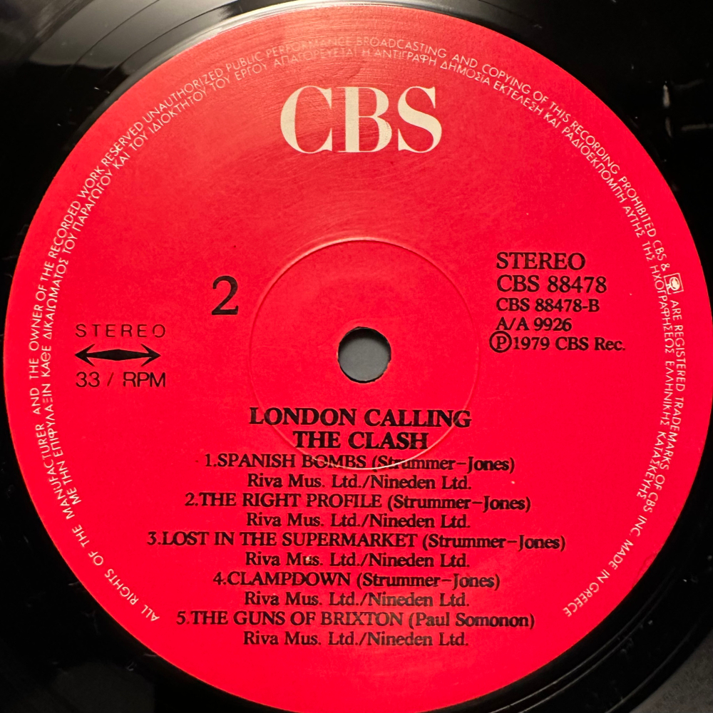 The Clash - London Calling 2LP (Греция)