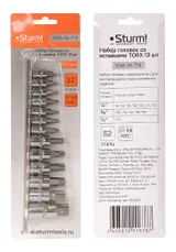 Набор головок Torx, 1/2", 1/4", 3/8", 55мм, 13шт, S2 Sturm! — фото 5