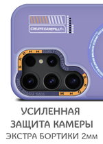 Дизайнерский чехол из мягкого пластика для SAMSUNG GALAXY S23 ULTRA с MagSafe и усиленной защитой камеры