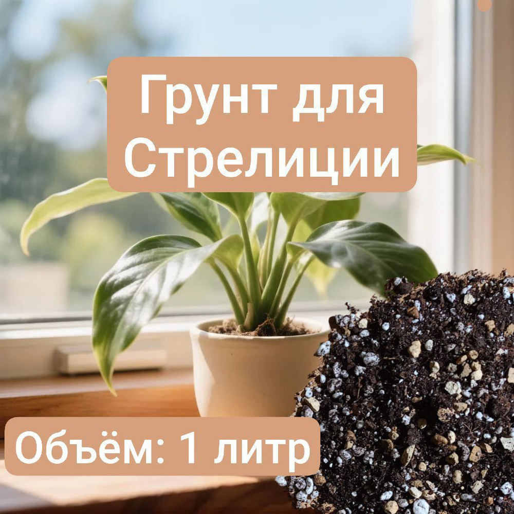 Грунт для Стрелиции, 1 литр универсальный грунт 1 литр грунта