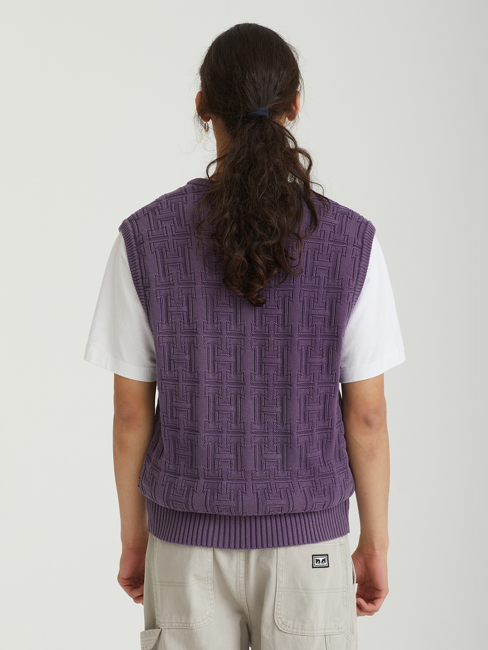 Мужской Жилет Interlaced Jacquard Overdyed