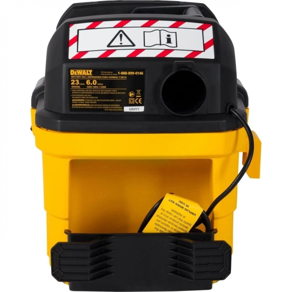Строительный пылесос DeWalt DXV23G 1100Вт (уборка: сухая/влажная/выдув/сбор воды) желтый