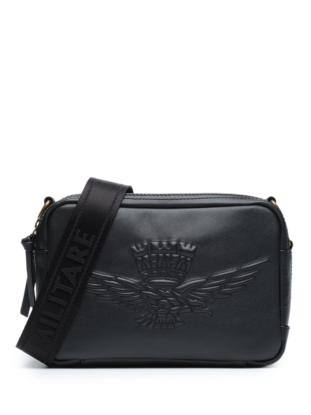 Сумка жен. Aeronautica 1136 черный кожа лого